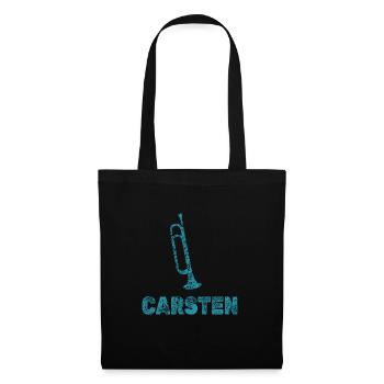 Geschenk für Carsten - Stoffbeutel - Schwarz - Vorne