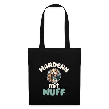 Wandern mit Wuff - Wandern - Hunde - Stoffbeutel - Schwarz - Vorne