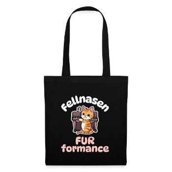 Fellnasen Fur-formance - Katzen Klavier - Stoffbeutel - Schwarz - Vorne
