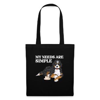 Bernedoodle Dog - Tote Bag - black - Front