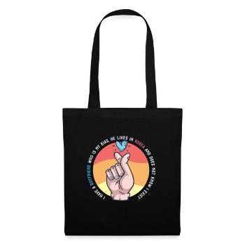 Fan d’idoles Kpop J’ai un petit ami K Amant de drame I - Sac en tissu - noir - Devant