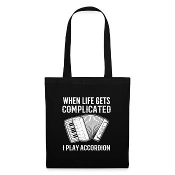 Accordéon - Sac en tissu - noir - Devant