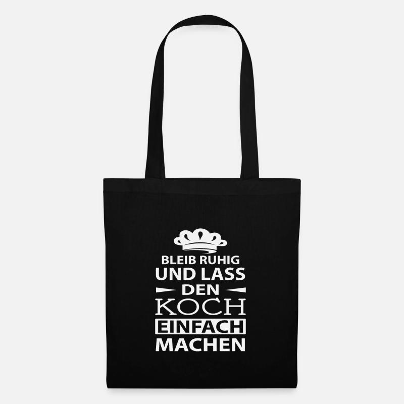 Lustiges Koch Geschenk LASS DEN KOCH MACHEN - Stoffbeutel - Schwarz