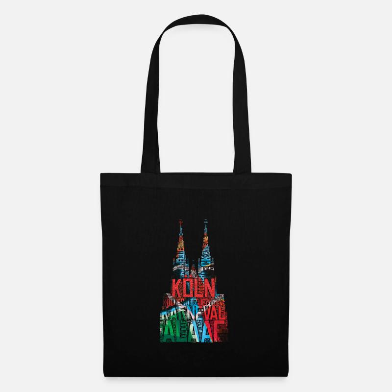 Kölner Dom Köln Karneval - Stoffbeutel - Schwarz