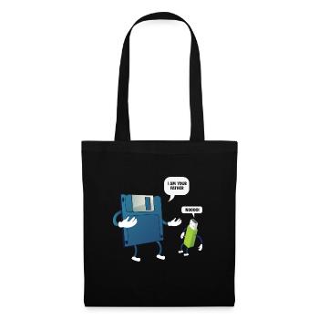 Father _ Son Floppy Disk ... Programmierer & Nerd - Stoffbeutel - Schwarz - Vorne