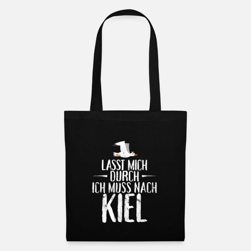 Lasst mich durch ich muss nach Kiel Möwe - Stoffbeutel - Schwarz