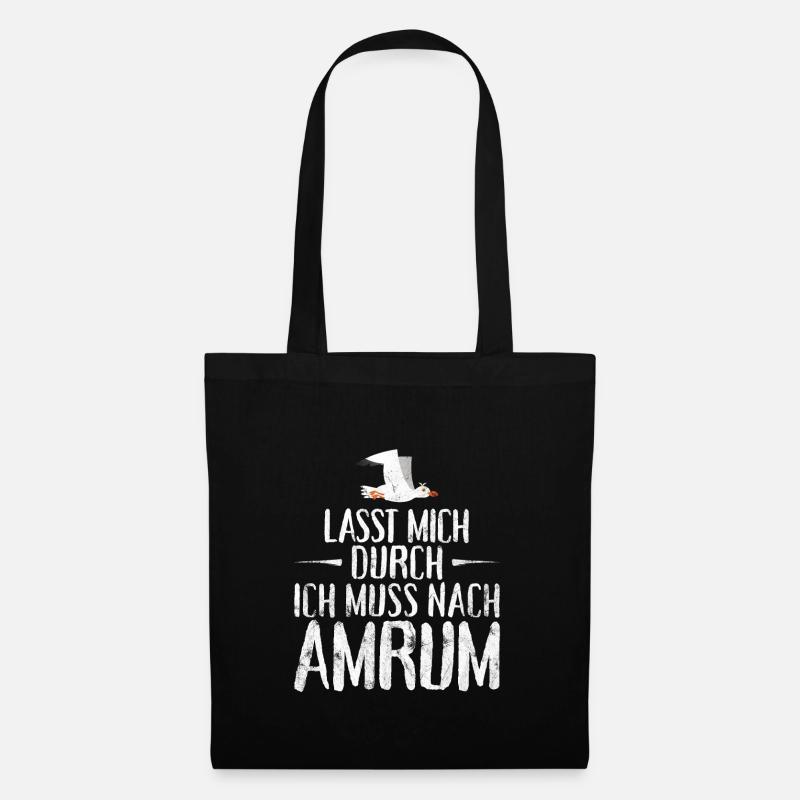 Lasst mich durch ich muss nach Amrum Möwe - Stoffbeutel - Schwarz