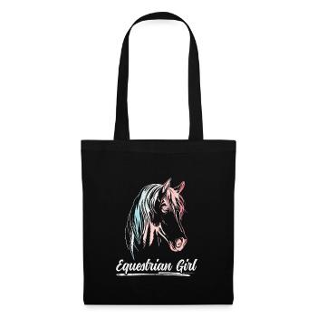 Equestrian Girl Horse Riding Dressage - Tote Bag - black - Front