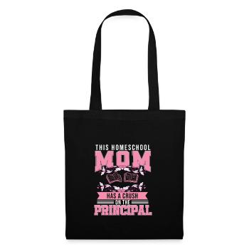 Crush On The Principal Funny Homeschool Mom - Tote Bag - black - Front