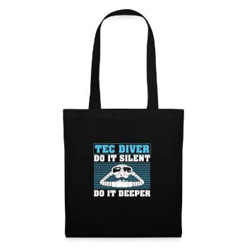 Tec Diver Do It Silent Do It Deeper Funny Plongée - Sac en tissu - noir - Devant