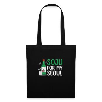 Soju For My Seoul Lustiges Soju Koreanisches - Stoffbeutel - Schwarz - Vorne