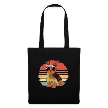 Yorkshire Terrier Yorkie Dog Cadeau - Sac en tissu - noir - Devant