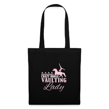 Crazy Horse Vaulting Lady Funny Horse Vaulting - Tote Bag - black - Front
