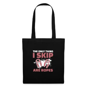 The Only Thing I Skip Are Ropes Corde à sauter - Sac en tissu - noir - Devant