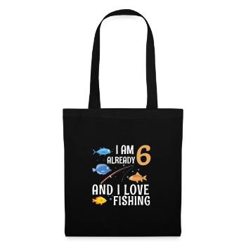 I Am Already 6 And I Love Fishing 6 Year Old 6th - Tote Bag - black - Front