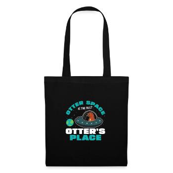Funny Otter Space ist der beste Otter's Place - Stoffbeutel - Schwarz - Vorne