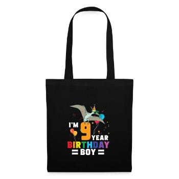 I'm 9 Birthday Boy Pterodactylus Year Old 9th - Stoffbeutel - Schwarz - Vorne