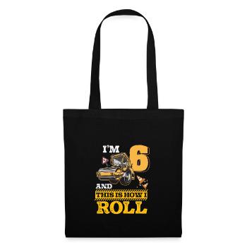 This Is How I Roll Rouleau d'asphalte 6 ans 6e - Sac en tissu - noir - Devant