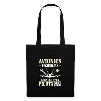 Funny, even pilots need heroes for a - Tote Bag - black - Front