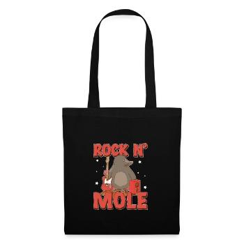 Funny Mole Rat Rock N' Mole For Mole Puns Lover - Tote Bag - black - Front