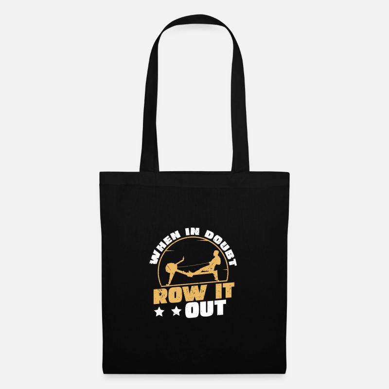Rowing machine Row It Out Funny rowing ergometer - Tote Bag - black