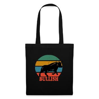 Retro Bull Bullish - Tote Bag - black - Front
