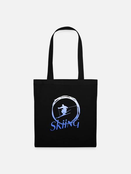 Skiing - Stoffbeutel - Schwarz