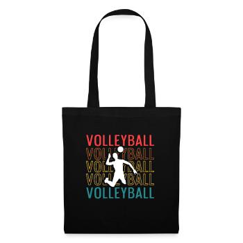 Retro Volleyball Men Spiker Vintage - Tote Bag - black - Front