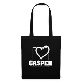 Frau Casper - Stoffbeutel - Schwarz - Vorne