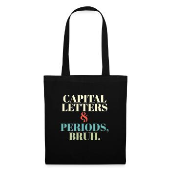 ELA Professeur Lettres et Périodes Bruh Grammaire - Sac en tissu - noir - Devant