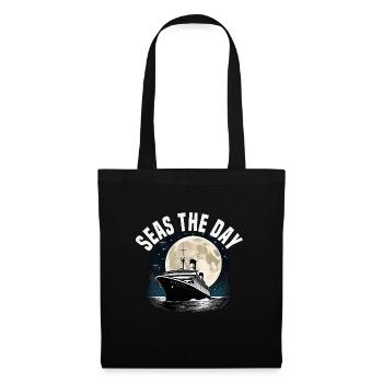 Seas The Day Cruise Ship Vacation Group Matching - Tote Bag - black - Front