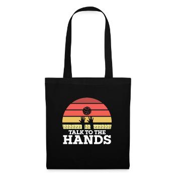 Talk To The Hands Drôle De Joueur De Volley-ball - Sac en tissu - noir - Devant