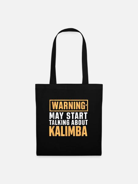 Idiophon Kalimba Geschenk - Stoffbeutel - Schwarz