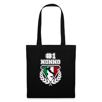 Italie Nonno Papy Papy Petit Fils Cadeau - Sac en tissu - noir - Devant
