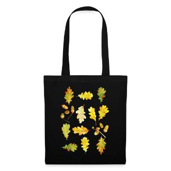 Oak Leaves and Acorns - Tote Bag - black - Front