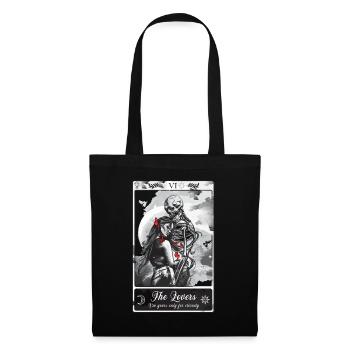 THE LOVERS Tarot card - Carte tarot LES AMOUREUX - Sac en tissu - noir - Devant