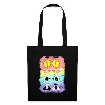Quatre yeux d’anime, Art de la culture japonaise, Yeux esthétiques - Sac en tissu - noir - Devant