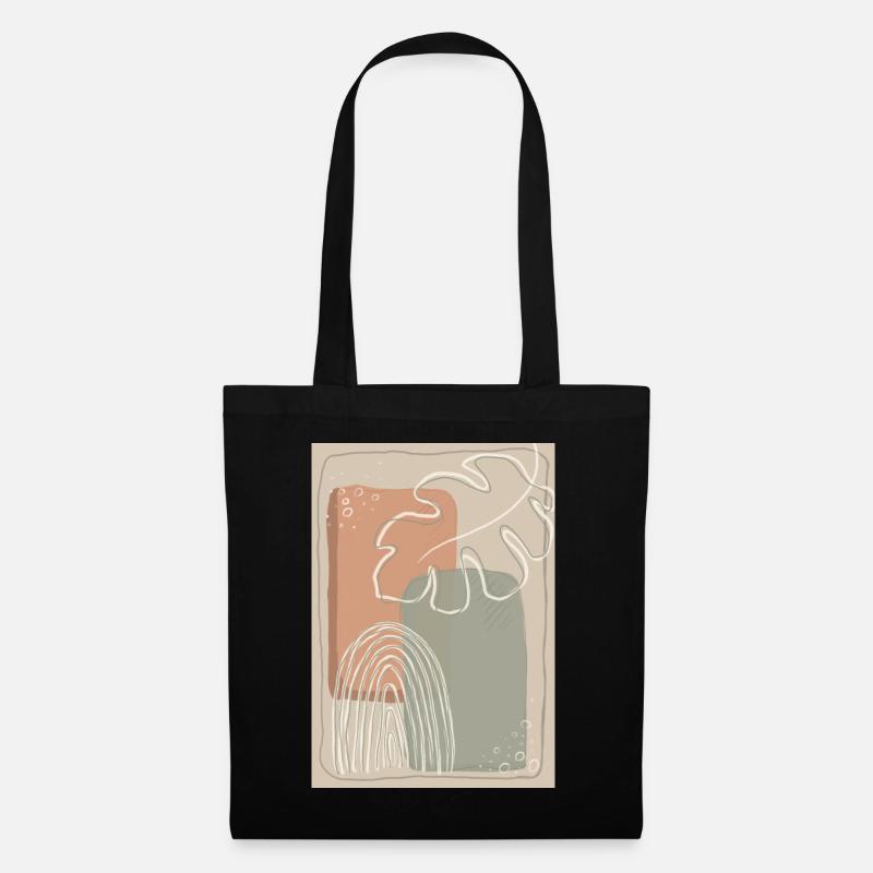 Leaf rainbow boho - Tote Bag - black