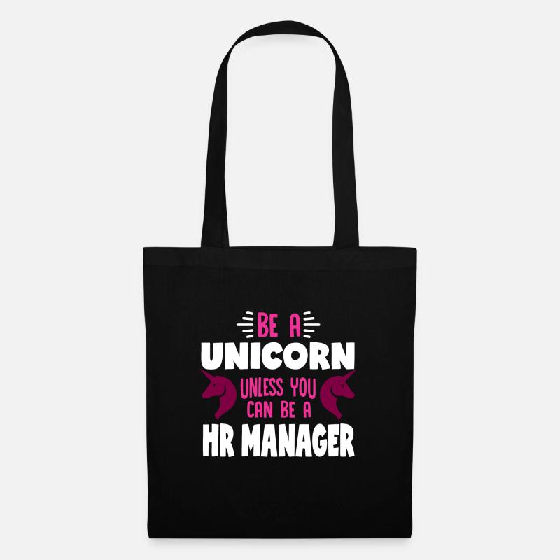 Pferd mit Horn oder HR Manager - Stoffbeutel - Schwarz