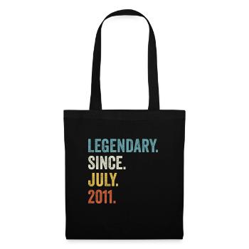 Legendary Since July 2011 11. Geburtstag - Stoffbeutel - Schwarz - Vorne
