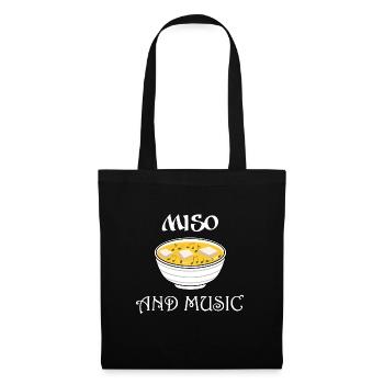 Miso und Musiknoten Musiker Japanischer Ramen - Stoffbeutel - Schwarz - Vorne