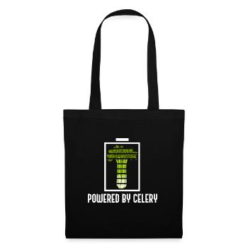 Powered by Celery Healthy Vegetables Food - Tote Bag - black - Front