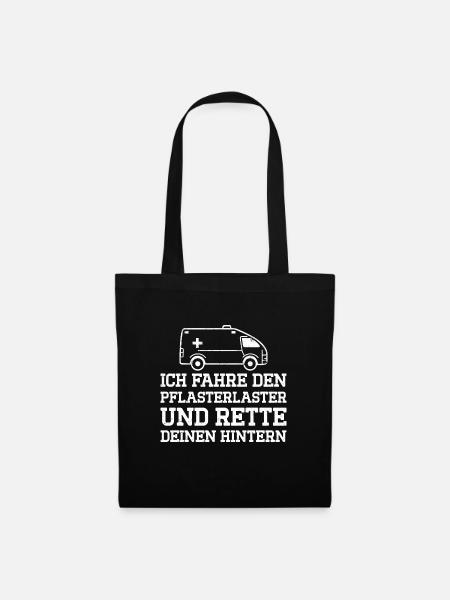 Krankenwagenfahrer Notfallfahrer Patiententranspor - Stoffbeutel - Schwarz