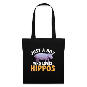 Hippopotame Hippopotame - Sac en tissu - noir - Devant