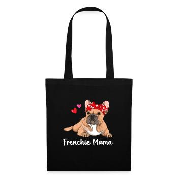 Frenchie Mama Drôle Bouledogue Français Chien Maman Mignon - Sac en tissu - noir - Devant