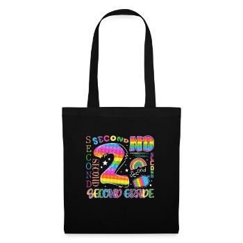 2nd grade Pop It school child - Tote Bag - black - Front