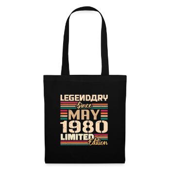 Mai 1980 Mai - Jubilé Mai 1980 - Sac en tissu - noir - Devant