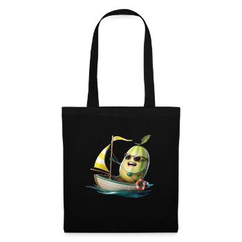 Obst Honigmelone Bootfahren Geschenk - Stoffbeutel - Schwarz - Vorne
