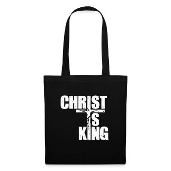 Le Christ est roi Foi chrétienne Religieux - Sac en tissu - noir - Devant