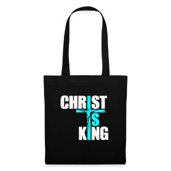 Le Christ est roi Foi chrétienne Religieux - Sac en tissu - noir - Devant